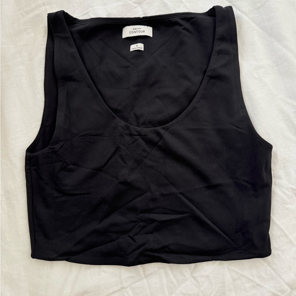 Aritzia Babaton Contour Cropped Tank Black
